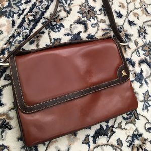 Vintage Mark Cross Brown Leather Handbag